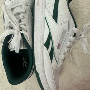 Reebok Classic White and Green Trainers